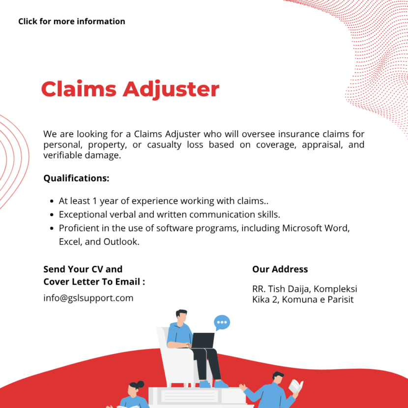 claims adjuster career opportunity GSL Enterprise Support