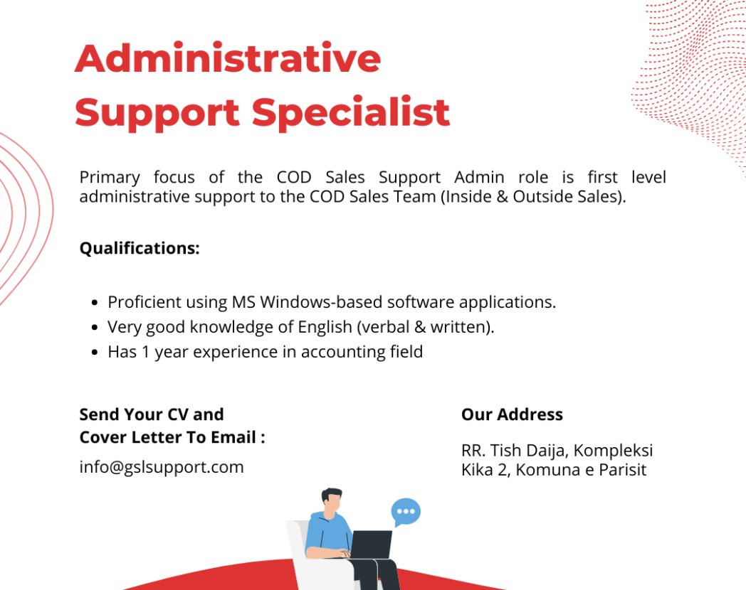 administrative support specialist job GSL Enterprise Support