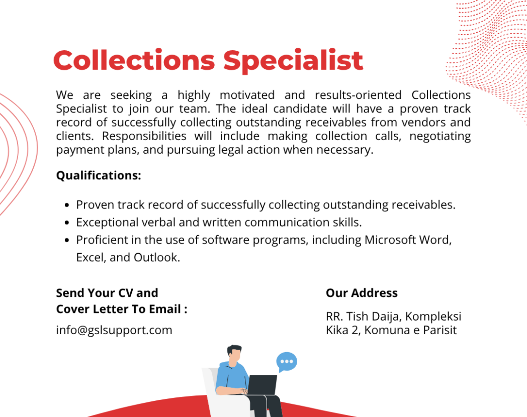 collections specialist job GSL Enterprise Support