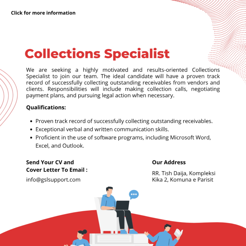 collections specialist job GSL Enterprise Support