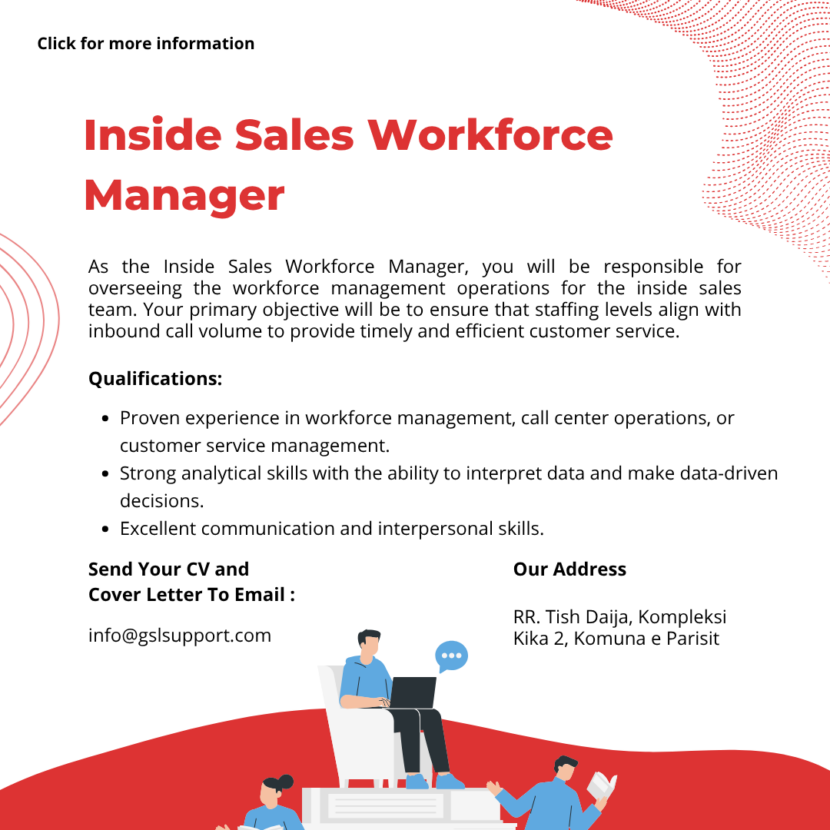 inside sales workforce manager job GSL Enterprise Support