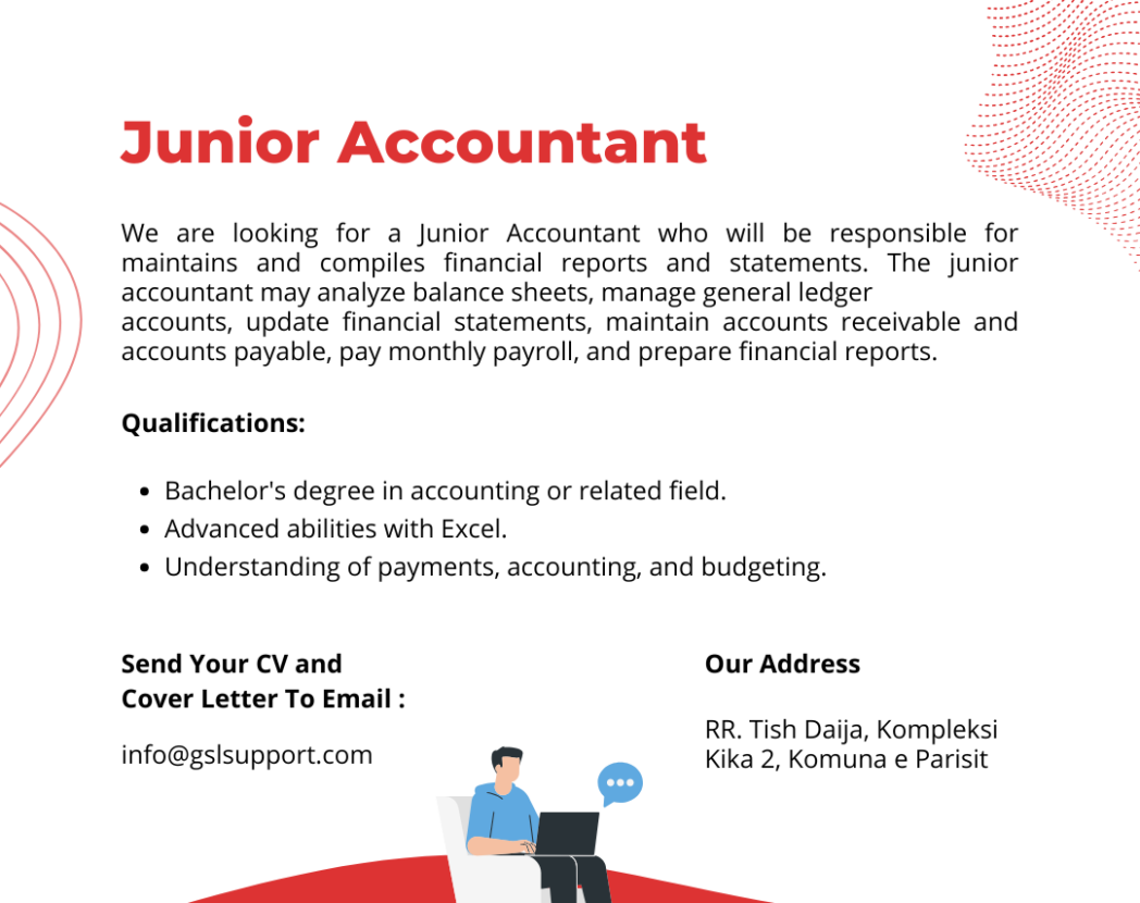 junior accountant career opportunity GSL Enterprise Support