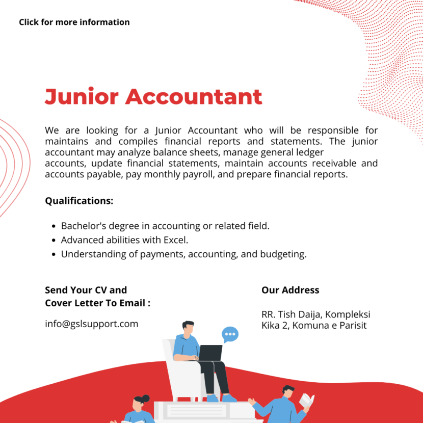 junior accountant career opportunity GSL Enterprise Support